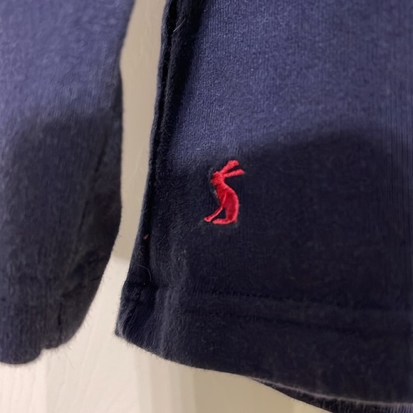 Joules Clothing - navy long sleeve top with floral at neckline - size 12 - Picture 3 of 6